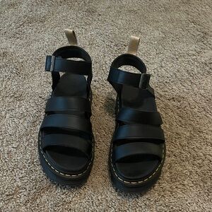 Dr martens chunky black sandals Blaire